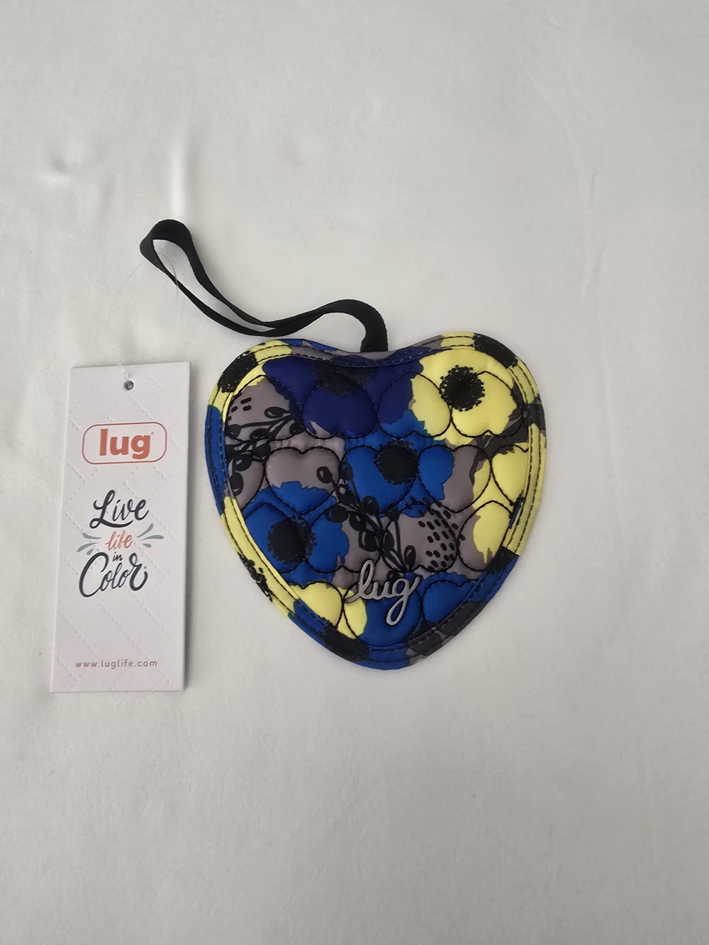 Lug Heart Shaped - Baggage Claim Luggage Tag In Peony Blue